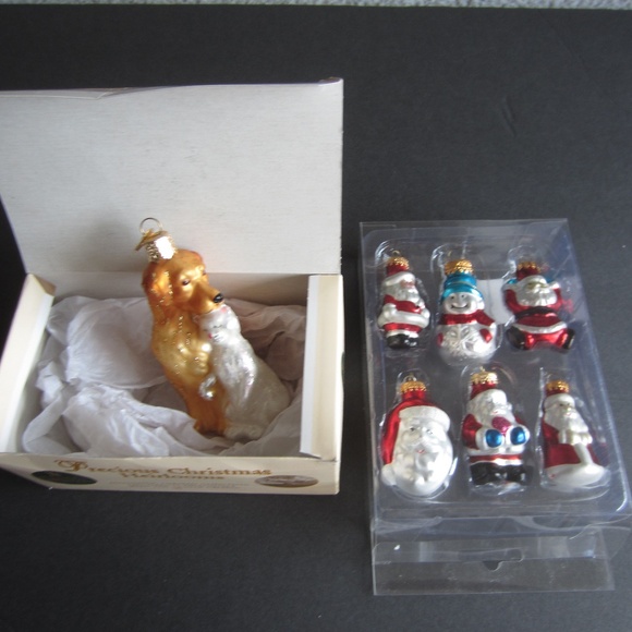Christmas Ornaments 7 Different Figures colorful  Holiday - Picture 1 of 10